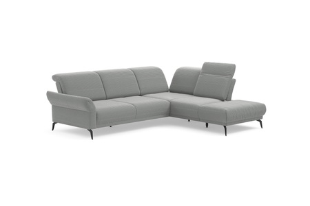 INOSIGN Ecksofa »Coco«, wahlweise mit Sitztiefen, Armteil- und Kopfteilverstellungim Cord, mit Füssen 15 cm hoch