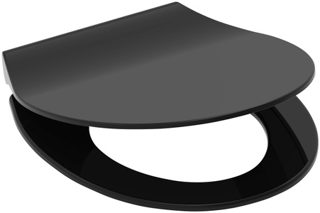 SCHÜTTE, SCHÜTTE WC-Sitz »SLIM BLACK«, mit Absenkautomatik und Schnellverschluss, Schütte WC-Sitz »SLIM«, Duroplast, Absenkautomatik, Schnellverschluss, besonders flache Form