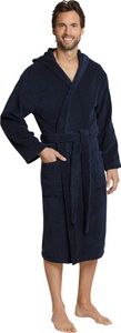 Schiesser, Herrenbademantel »128546«, Schiesser, Bademantel Frottee navyblau - Essentials L