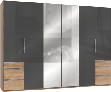 fresh to go, Fresh To Go Kleiderschrank »Level«, mit Glastüren, Wimex Kleiderschrank »Level by fresh to go«, mit Glas-und Spiegeltüren