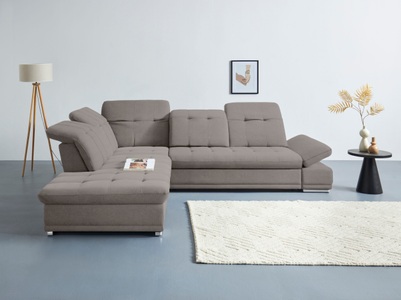 COTTA Ecksofa »Holiday L-Form«, Sitztiefenverstellung, wahlweise mit Bettfunktion inkl. Bettkasten