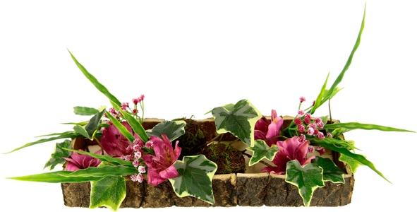 HOME AFFAIRE, Home affaire Holztablett, Alstromeria/Kugel, I.GE.A. Dekoobjekt, Alstromeria/Kugel