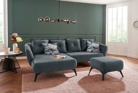 LEONIQUE, Leonique Ecksofa »Livien«, Zierkissen inklusive, INOSIGN Ecksofa »Baggio L-Form«, Zierkissen inklusive