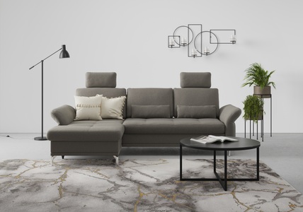 INOSIGN, INOSIGN Ecksofa »Palm Beach«, Federkern, mit Sitztiefenverstellung, wahlweise mit Bettfunktion, Bettkasten und Armteilverstellung, INOSIGN Ecksofa »Palm Beach L-Form«, Federkern, mit Sitztiefenverstellung, wahlweise mit Bettfunktion
