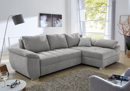 Jockenhöfer Gruppe, Jockenhöfer Gruppe Ecksofa, mit Bettfunktion und Bettkasten, Ottomane links oder rechts montierbar, inklusive loser Rücken- und Zierkissen, Jockenhöfer Gruppe Ecksofa »Alster L-Form«, mit Bettfunktion und Bettkasten, Ottomane links oder rechts montierbar