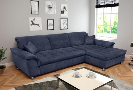 DOMO collection, DOMO collection Ecksofa, DOMO collection Ecksofa Franzi, wahlweise mit Bettfunktion, Bettkasten und Kopfteilverstellung