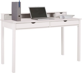 MY HOME, my home Schreibtisch »Gava«, aus massiven Kiefernholz, mit praktischen Griffmulden, in unterschiedlichen Farbvarianten, Breite 140 cm, INOSIGN Schreibtisch »Gava«, aus massiven Kiefernholz, mit praktischen Griffmulden, Breite 140 cm