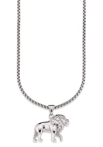 Bruno Banani, Bruno Banani Kette mit Anhänger »Löwe, B4053N/20/00/55, B4080N/20/00/55«, Bruno Banani Kette mit Anhänger »Schmuck Geschenk, Halskette Löwe, Venezianerkette«