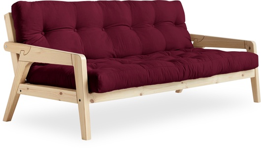 Karup Design, Karup Design Schlafsofa GRAB Gestell und Stofffarbe auswählbar, Karup Design Schlafsofa, Mit Holzstruktur, inkl. Futonmatratze, Liegefläche 130x190 cm