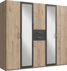 undefined, Wimex Kleiderschrank »Diver«, Wimex Kleiderschrank »Diver Drehtürenschrank mit Spiegel, 180, 225 o. 270cm breit« Bestseller Schlafzimmerschrank wahlweise 3 Innenausstattungen