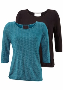 Lascana, LASCANA 3/4-Arm-Shirt, LASCANA 3/4-Arm-Shirt, mit modischem Cut-out im Nacken
