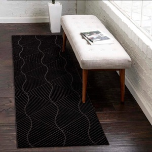 Carpet City, Carpet City Läufer, rechteckig, Kurzflor Wohnzimmer, 3D-Optik, für Schlafzimmer, Flur, Carpet City Teppich »Friseé-Teppich FANCY 904«, rechteckig, 12 mm Höhe, Läufer, Kurzflor Wohnzimmer, florale 3D-Optik, für Schlafzimmer