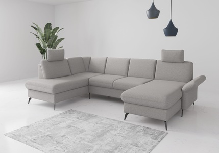 Home affaire Wohnlandschaft »Rochelle«, wahlweise mit Bettfunktion, Bettkasten und Armteilverstellung