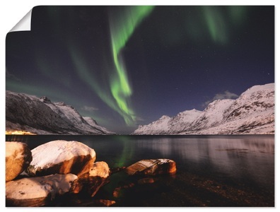 Artland, Artland Wandbild »Nordlicht Norwegen II«, Artland Wandbild »Nordlicht Norwegen II«, Himmel, (1 St.), als Alubild, Outdoorbild, Poster in verschied. Grössen
