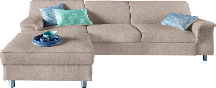 INOSIGN, INOSIGN Ecksofa, wahlweise mit Bettfunktion, DOMO collection Ecksofa »Jamie, modern und elegant, Fusshöhe 9cm, L-Form,« wahlweise mit Bettfunktion
