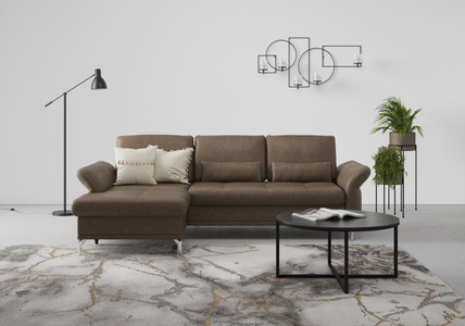 INOSIGN, INOSIGN Ecksofa »Palm Beach«, Federkern, mit Sitztiefenverstellung, wahlweise mit Bettfunktion, Bettkasten und Armteilverstellung, INOSIGN Ecksofa »Palm Beach L-Form«, Federkern, mit Sitztiefenverstellung, wahlweise mit Bettfunktion
