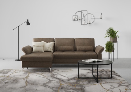 INOSIGN, INOSIGN Ecksofa »Palm Beach«, Federkern, mit Sitztiefenverstellung, wahlweise mit Bettfunktion, Bettkasten und Armteilverstellung, INOSIGN Ecksofa »Palm Beach L-Form«, Federkern, mit Sitztiefenverstellung, wahlweise mit Bettfunktion