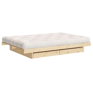 Karup Design Bettgestell »Kanso Bed, Stauraumbett, Bett mit oder ohne Schubladen«, Bett mit/ohne Schubladen, inkl Lattenrost, FSC®zertifiert