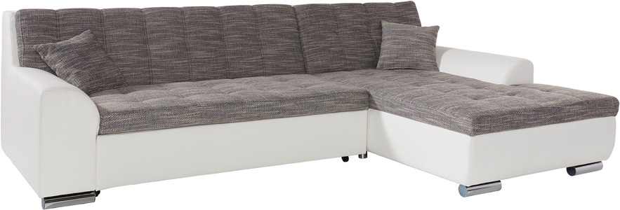DOMO collection, DOMO collection Ecksofa, DOMO collection Ecksofa Treviso, wahlweise mit Bettfunktion, incl. Zierkissen