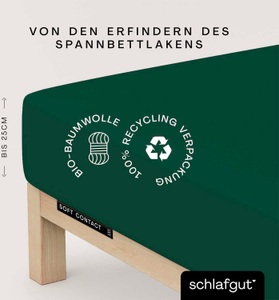 Schlafgut, Schlafgut Spannbettlaken »Soft Contact«, (1 St.), 100% Bio Baumwolle, Schlafgut Spannbettlaken »Soft Contact«, 100% Bio Baumwolle