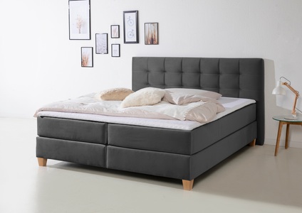 HOME AFFAIRE, Home affaire Boxspringbett »Moulay«, inkl. Topper, in 3 Härtegraden, TFK auch in Härtegrad 4