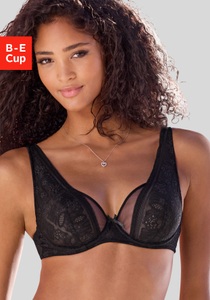 Vivance Bügel-BH, im High-Apex-Design aus Spitze mit ?LOVE?-Schriftzug, sexy Dessous