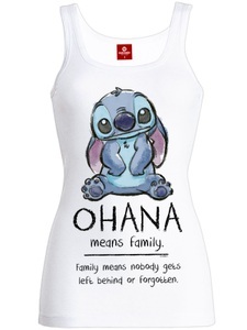 Lilo and Stitch Ohana Means Family Girl-Top weiß