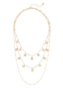 Lascana, LASCANA Kette mit Anhänger, mehrreihig mit Anhänger, LASCANA Kette mit Anhänger, mehrreihiges Kettenset mit Anhänger, Halskette, Halsschmuck