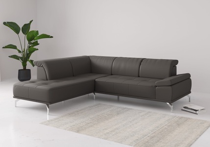 Places of Style Ecksofa »Caluna«, Inkl.Sitztiefenverstellung, wahlweise mit Kopf- und Armteilverstellung