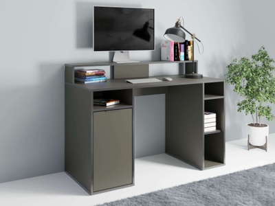 Home affaire Schreibtisch »Orem« Gamingtisch mit Tür und Monitoraufsatz, Breite 125 x 55 cm