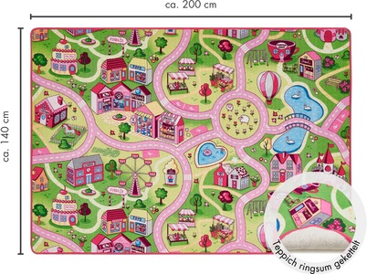 andiamo, Kinderteppich, »Sweet Village«, Andiamo, rechteckig, Höhe 7 mm, maschinell getuftet, Teppich Sweet Village | 1.4 × 2 m