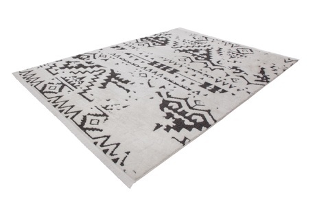 Kayoom, Kayoom Teppich »Agadir 110«, rechteckig, trendiger Ethno-Style, wie handgemalt wirkende Muster, mit Fransen, Kayoom Teppich »Agadir 110«, rechteckig, 23 mm Höhe, trendiger Ethno-Style, wie handgemalt wirkende Muster, mit Fransen