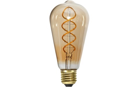 Star Trading, STAR TRADING E27 ST64 Decoled Spiral Amber - LED Leuchtmittel, Parforce Traditional Hunting LED-Leuchtmittel »Lampe ST64 (35 W)«