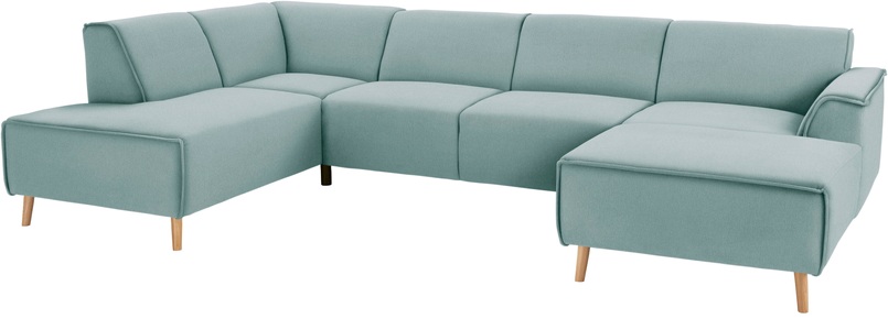 ANDAS, andas Wohnlandschaft »Janek«, mit Federkern und Keder in scandinavischem Design, andas Wohnlandschaft »Janek U-Form«, mit Federkern und Keder in scandinavischem Design