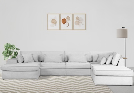 RAUM.ID, RAUM.ID Wohnlandschaft »Florid«, 6 Teile, bestehend aus Modulen, viele Bezugsqualitäten, auch in Cord, RAUM.ID Wohnlandschaft Florid, in verschiedenen Stoffqualitäten und Farben