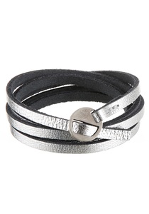 J. JAYZ, J.Jayz Lederarmband »in Metallic Optik zum Wickeln«, Firetti Lederarmband »Schmuck Geschenk Wickelarmband«