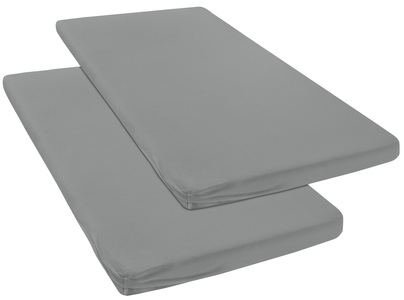 MY HOME, Spannbettlaken »Microfaser-Fleece«, my home, my home Spannbettlaken »Litschi«, (2 St.), für Topper auf Boxspringbetten geeignet, 100% Baumwolle, Topper Spannbettlaken aus Jersey mit Gummizug, Made in Green zertifiziert