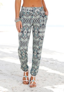 Lascana, LASCANA Strandhose, LASCANA Strandhose, mit Ethnoprint und Taschen, Sommerhose, Jerseyhose
