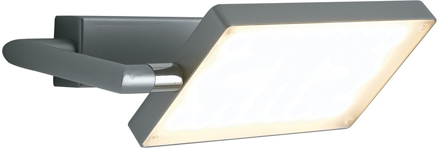 Eco-Light, LED-Wandleuchte Book, grau, LUCE Design LED Wandstrahler »BOOK«, LED fest integriert, Leuchtenkopf schwenkbar