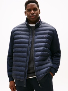 Tommy Hilfiger Big & Tall, Tommy Hilfiger Big & Tall Sweatjacke "BT-MIX MEDIA STAND CLLR-B" mit gesteppten Vorderteil, normale Passform, Stehkragen