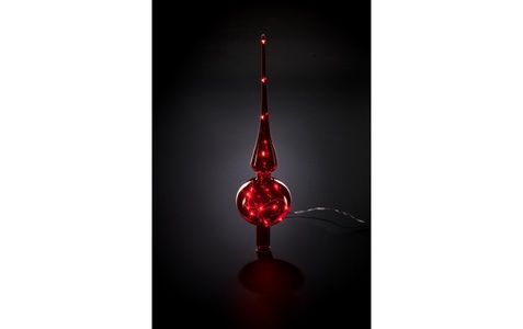 Krinner, Krinner 76032 Weihnachtsbaumspitze Rot LED Rot, lumix Christbaumschmuck, Timerfunktion