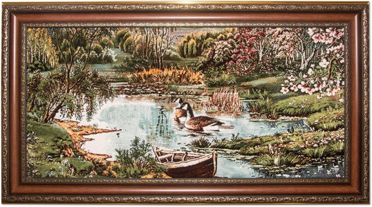 MorgenLand, morgenland Wandteppich »Bild-Teppich Figurativ 112 x 62 cm«, rechteckig, 0,6 mm Höhe, besonders weich durch Microfaser, morgenland Wandteppich »Bild-Teppich Figurativ 112 x 62 cm«, rechteckig, 6 mm Höhe, besonders weich durch Microfaser