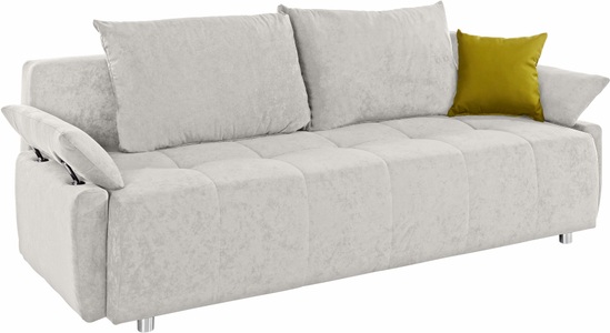 COLLECTION AB, COLLECTION AB Schlafsofa, mit Federkern, Bettfunktion und Bettkasten, inklusive 2 Rücken- und 1 Zierkissen, frei im Raum stellbar, COLLECTION AB Schlafsofa »Funtastic«, mit Federkern, Bettfunktion, inklusive 2 Rücken- und 1 Zierkissen
