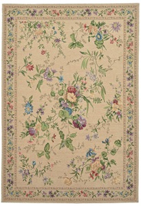 THEKO, Teppich, »Flomi Sagrini«, THEKO, rechteckig, Höhe 3 mm, maschinell gewebt, THEKO Teppich »Flomi Sagrini«, rechteckig, 4 mm Höhe, Flachgewebe, Pastell-Farben, Blumen Design