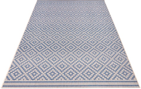NORTHRUGS, NORTHRUGS Teppich »Raute«, rechteckig, 8 mm Höhe, In-und Outdoor geeignet, Rauten Design, Wohnzimmer, Balkon, Terrasse, Garten, Robust, Pflegeleicht, Flachgewebe, NORTHRUGS Teppich »Raute«, rechteckig, 8 mm Höhe, In-& Outdoor, Wetterfest, Balkon, Läufer, Wohnzimmer, Terrasse, Raute