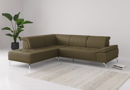 Places of Style Ecksofa »Caluna«, Inkl.Sitztiefenverstellung, wahlweise mit Kopf- und Armteilverstellung