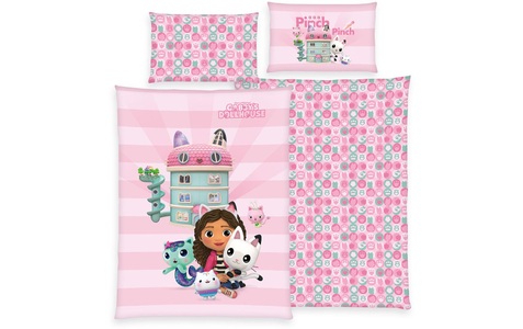 Herding Kinderbettwäsche »Gabbys Dollhouse 160 x 210 cm + 65 x 100 cm«