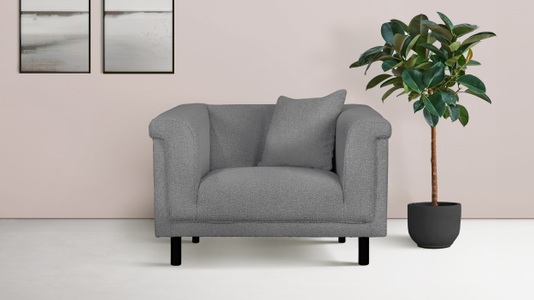 INOSIGN Sessel »AGNIA B/T/H: 100/85/71 cm«, incl. Zierkissen, auch in Cord und Bouclé