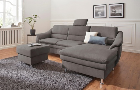 SIT&MORE, sit&more Ecksofa, sit&more Ecksofa »Cardoso L-Form« mit Federkern, wahlweise mit Bettfunktion