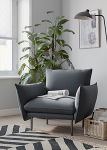 andas Sessel »Stine«, Besonderes Design durch Kissenoptik und Keder, Design by Morten Georgsen